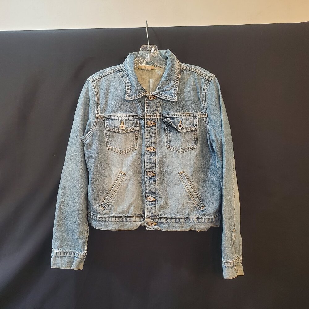 Vintage 90s Express Bleus Denim Jean Jacket Button Up Large